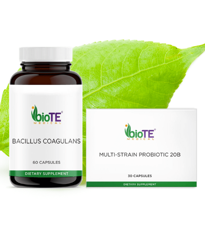 Click for MULTI-STRAIN PROBIOTIC 20B and BACILLUS COAGULANS (Probiotics)